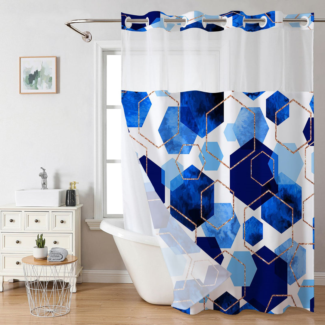 Geometric Pattern Shower Curtain Stornfield