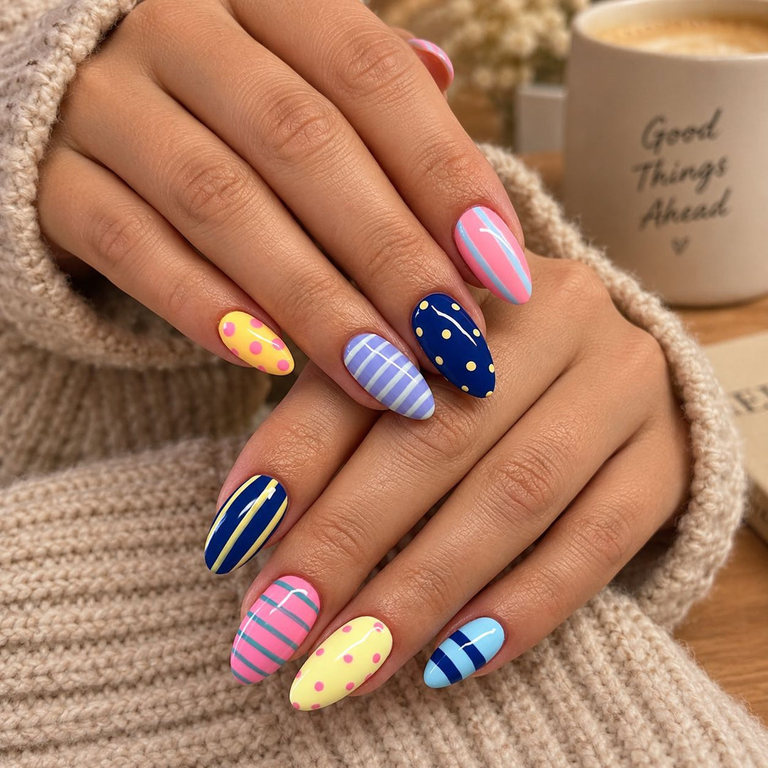 Artistic Patterned Nail Enhancements Stornfield
