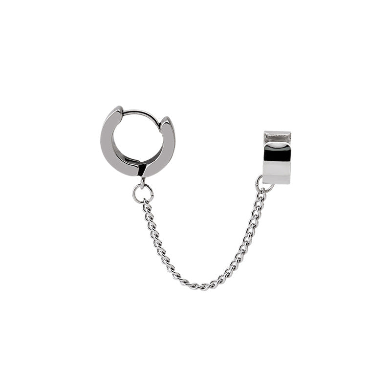 Stylish Silver Chain Link Ear Cuff Stornfield