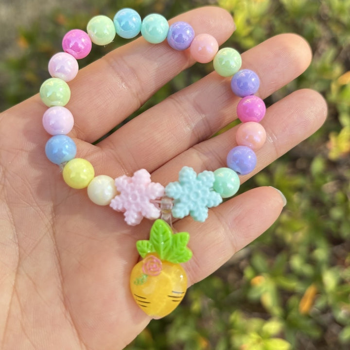Colorful bracelet with flower charms Stornfield