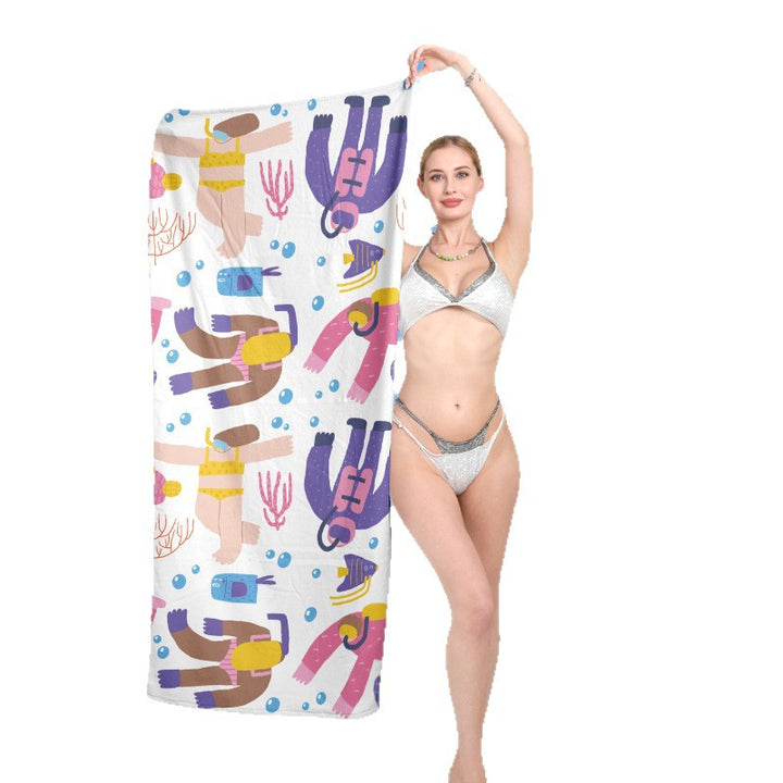 Beach towel with dreamy palm motif Stornfield