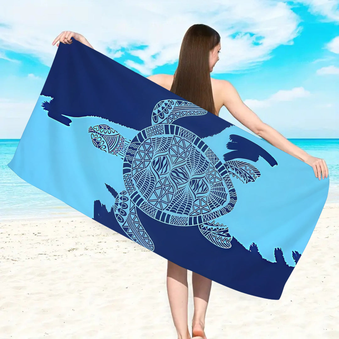 Microfiber beach towel with exclusive turtle motif Stornfield