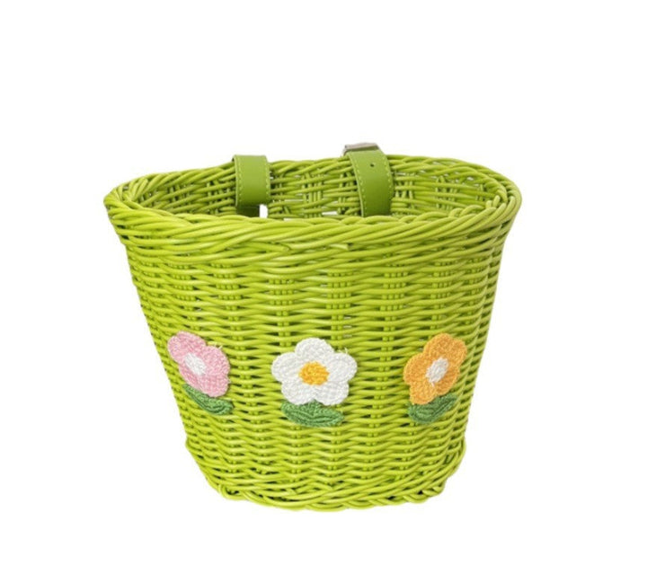 Floral Embroidered Woven Storage Basket Stornfield