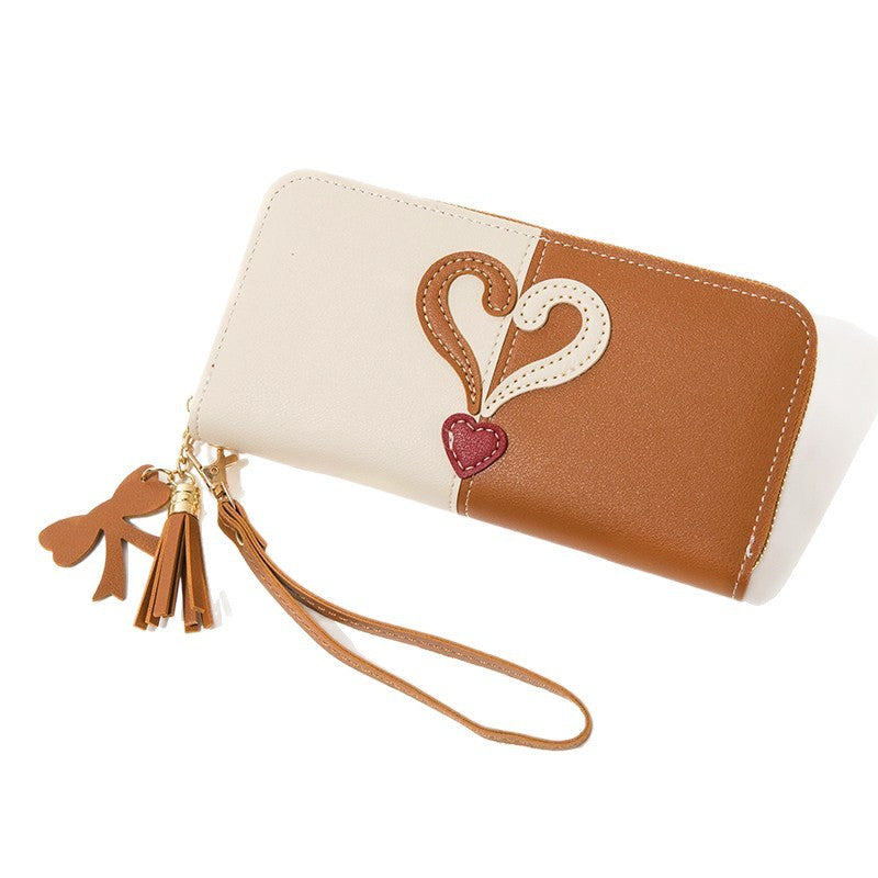 Stylish wallet with heart appliqués Stornfield