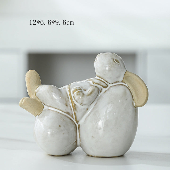 Whimsical Ceramic Bunny Figurine Stornfeild