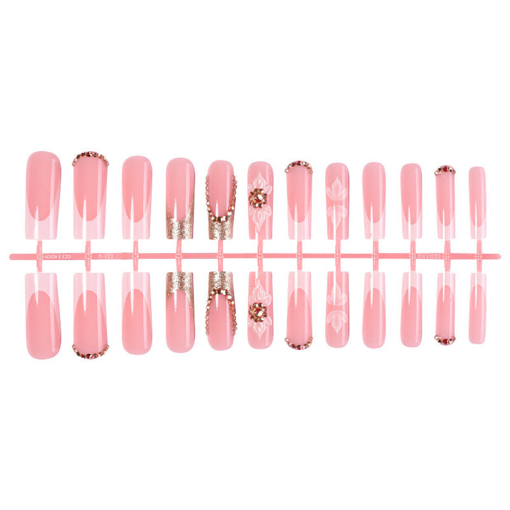 Nail Art Set with elegant glitter and flower pattern Stornfield