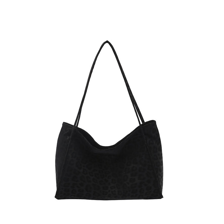 Luxurious Textured Suede Shoulder Tote Bag