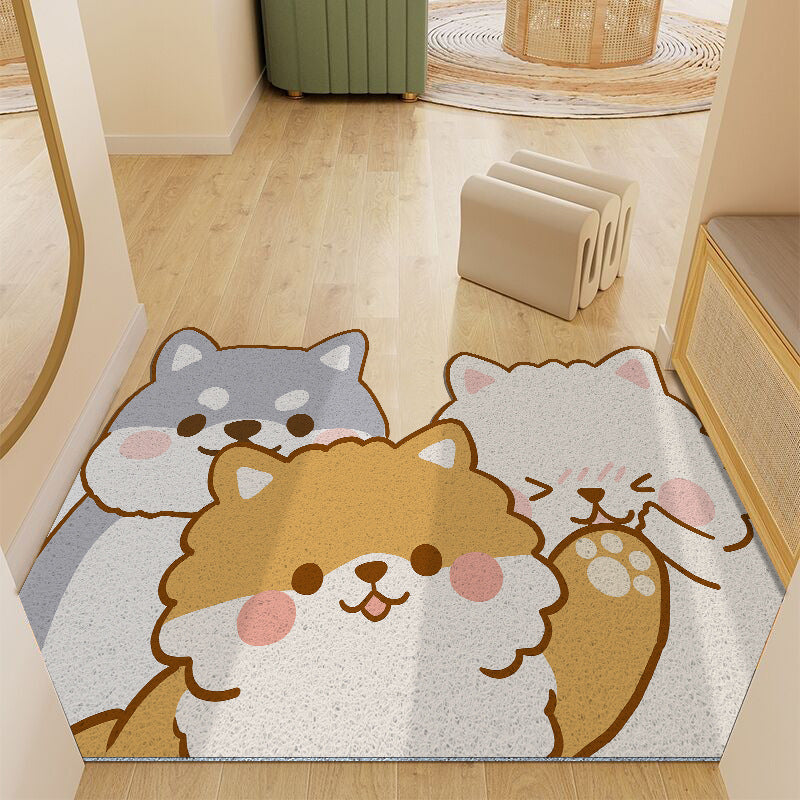 Cartoon-Themed Plush Bath Mat