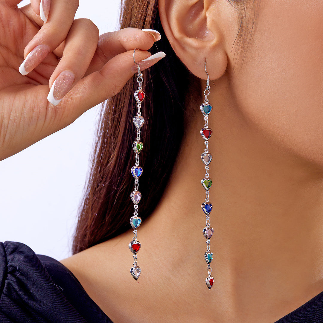 Dazzling Heart-Shaped Drop Earrings Stornfield