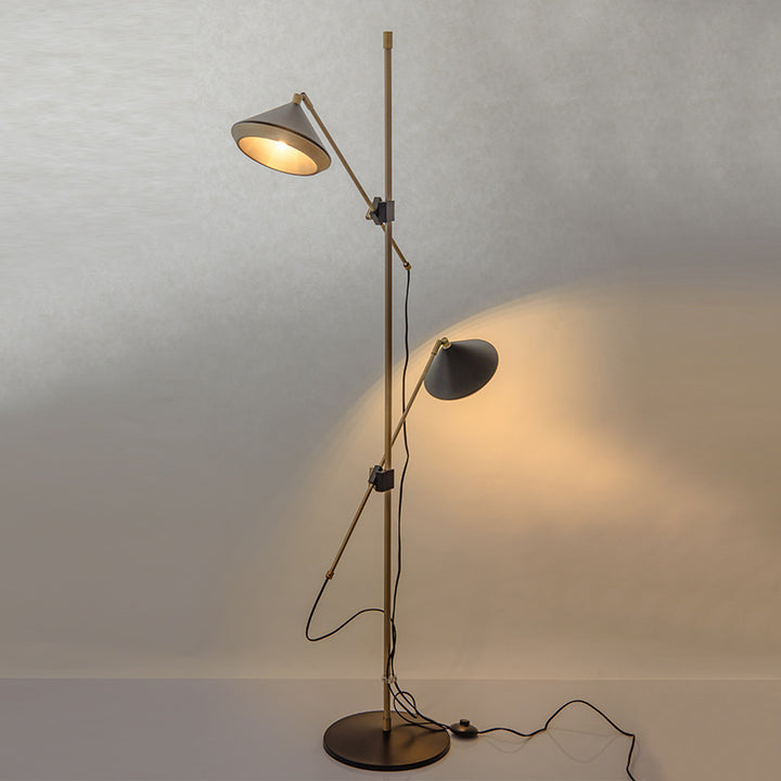 Adjustable Dual-Head Floor Lamp