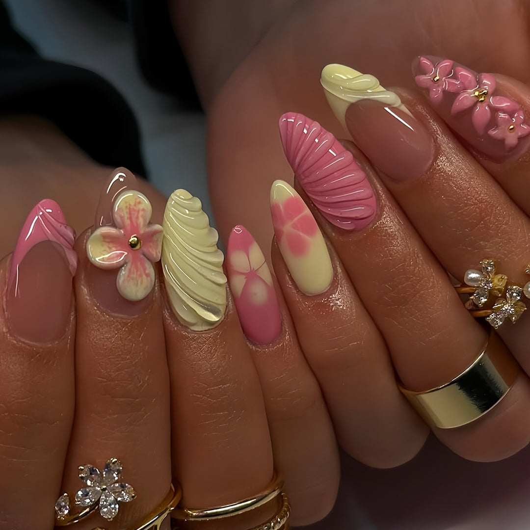 Artistic 3D Floral Nail Art Stornfield