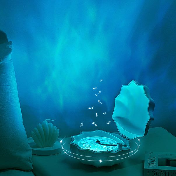 Stornfield | Seashell Lamp Retro Platinum Bluetooth LED Nightlight - Perfect Gift for Kids and Girls