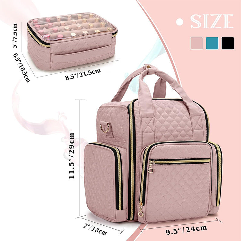 Cosmetic transport bag with organizer compartments Stornfield