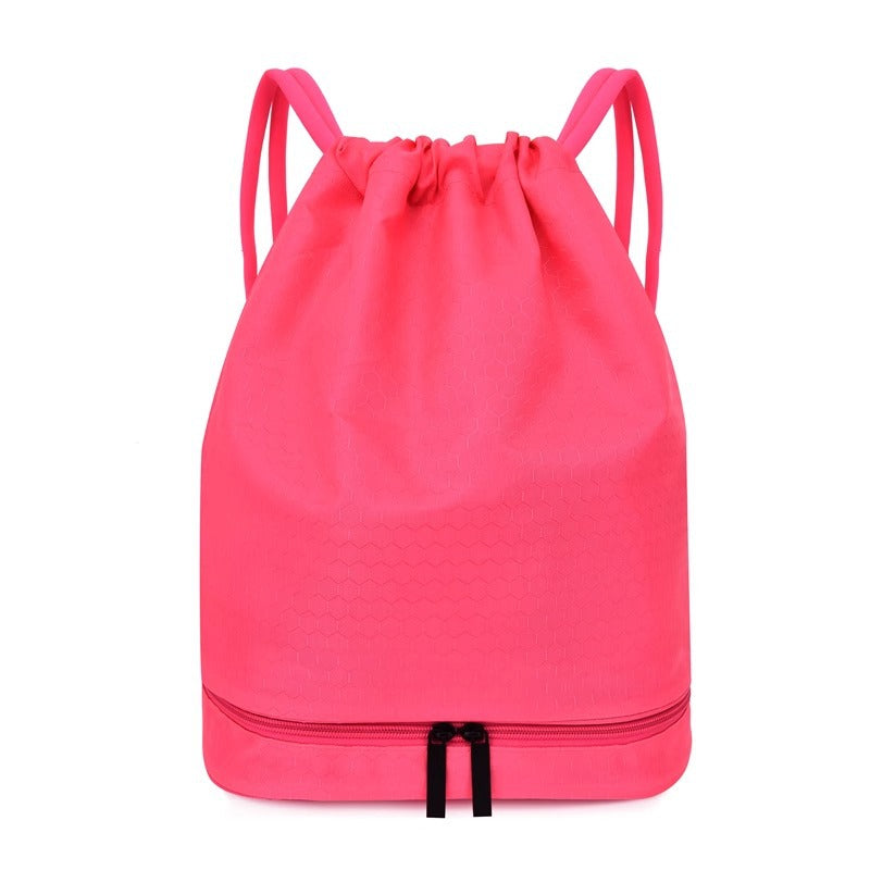 Lightweight Hexagonal Pattern Drawstring Backpack Stornfield