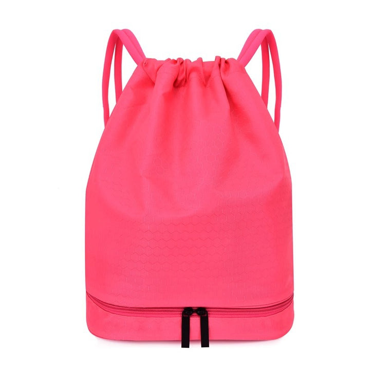 Lightweight Hexagonal Pattern Drawstring Backpack Stornfield