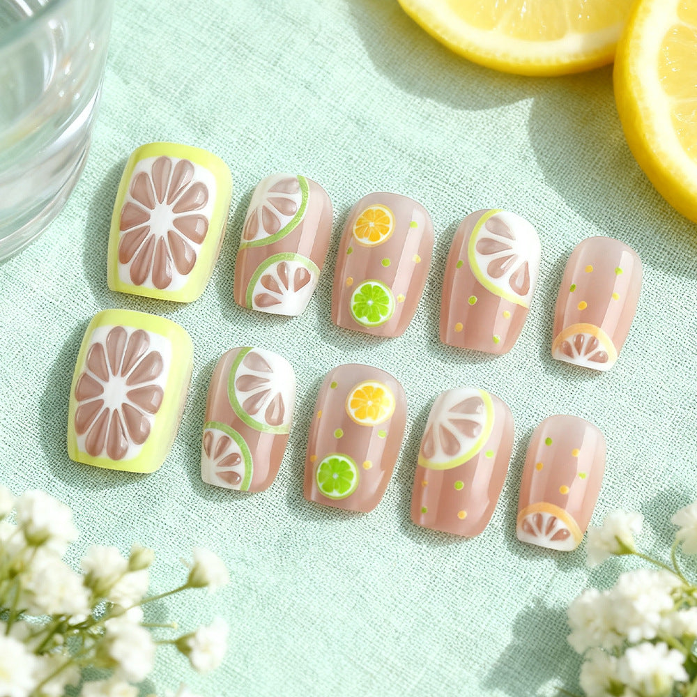 Tropical Fruit-Themed Press-On Nails Stornfield