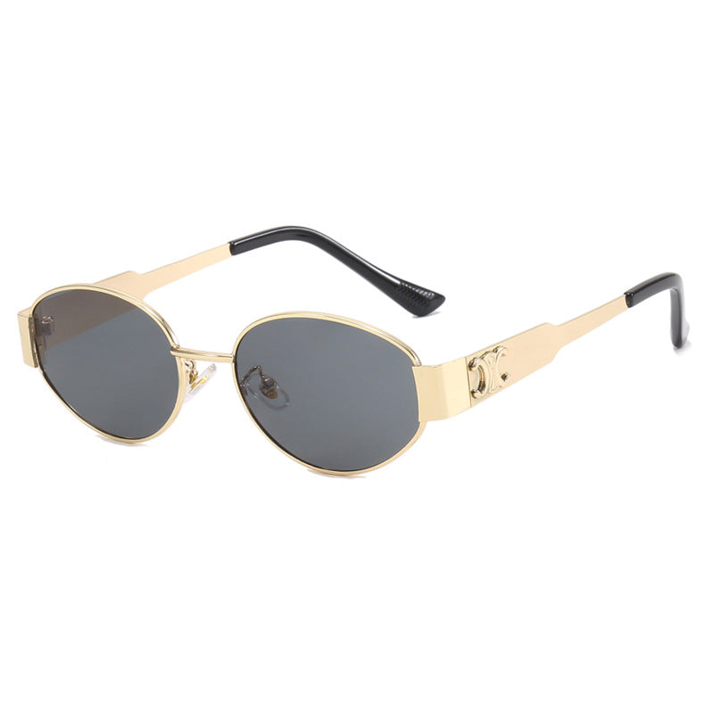 Ladies fashionable sunglasses in an elegant oval design with a sturdy metal frame Stornfield