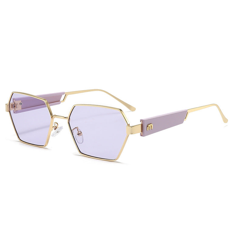 Women's Hexagon Sunglasses with Luxurious Metal Accents Stornfield