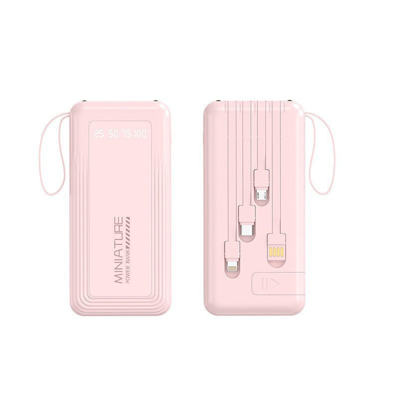 Mini power bank with integrated multifunction charging cable Stornfield