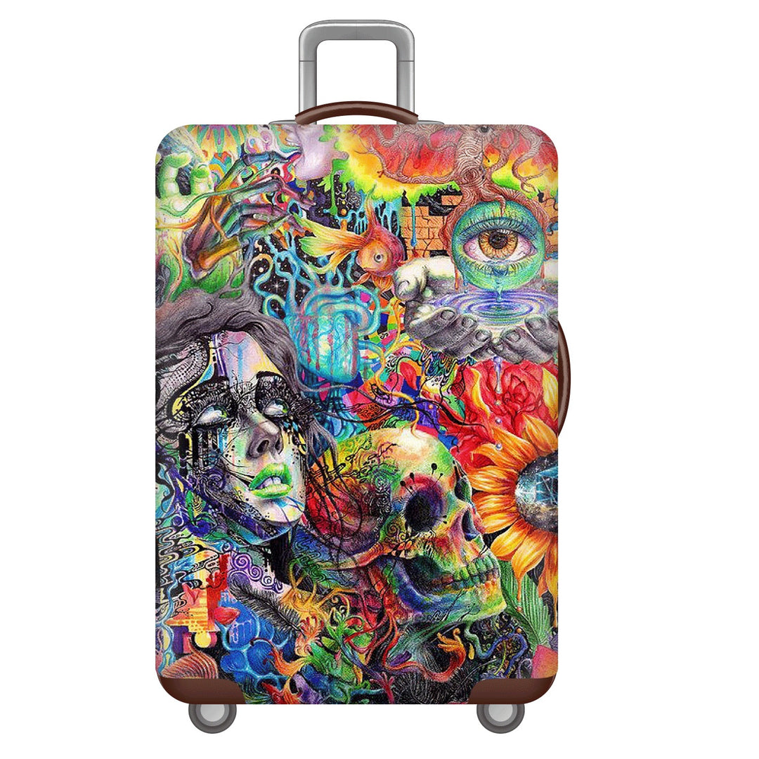 Men's hard-shell suitcase with unique skull design Stornfield