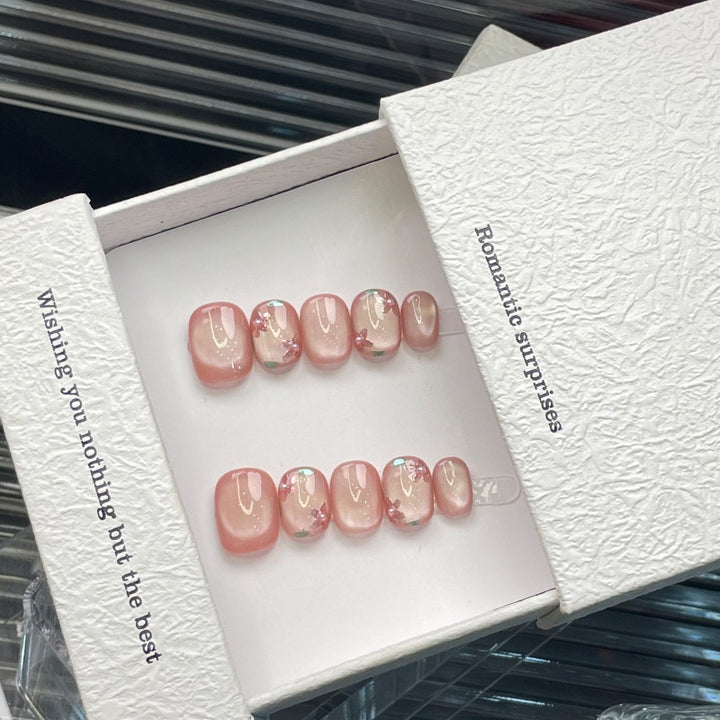 Romantic Floral Press-On Nail Art Set