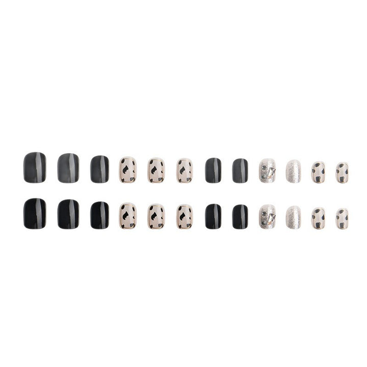 Artistic Press-On Nail Set with Unique Patterns