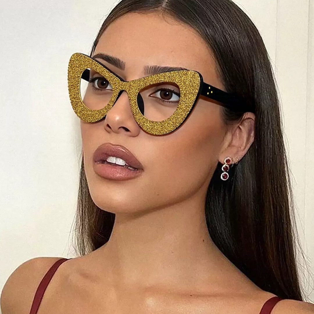 Ladies Glamorous Cat-Eye Sunglasses with Rhinestone Decoration Stornfield