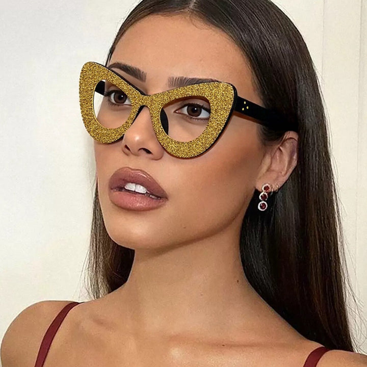 Ladies Glamorous Cat-Eye Sunglasses with Rhinestone Decoration Stornfield