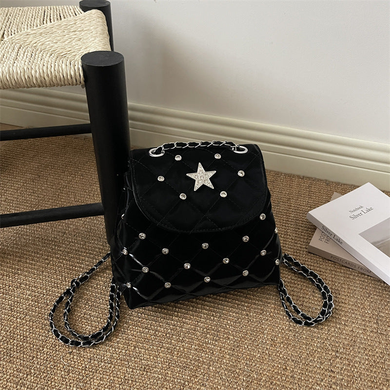 Quilted Star Detail Mini Backpack