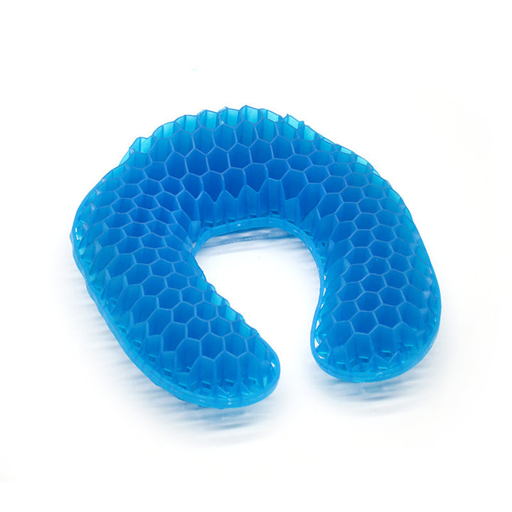 Unisex ergonomic U-shaped gel neck pillow with honeycomb structure Stornfield