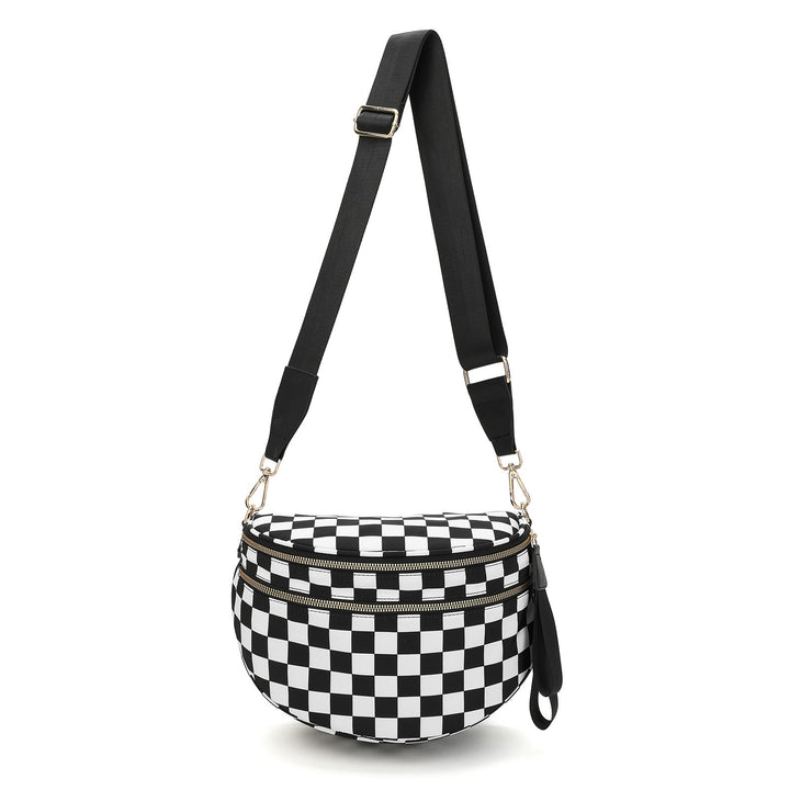 Stylish Checkerboard Crossbody