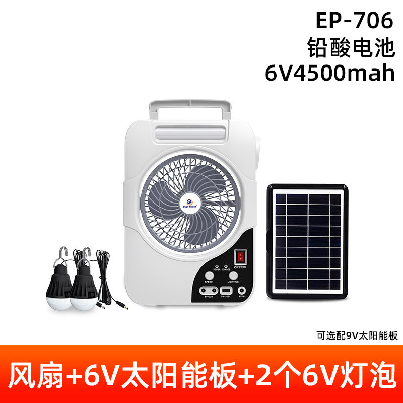Unisex Portable Fan with Solar Panel Stornfield
