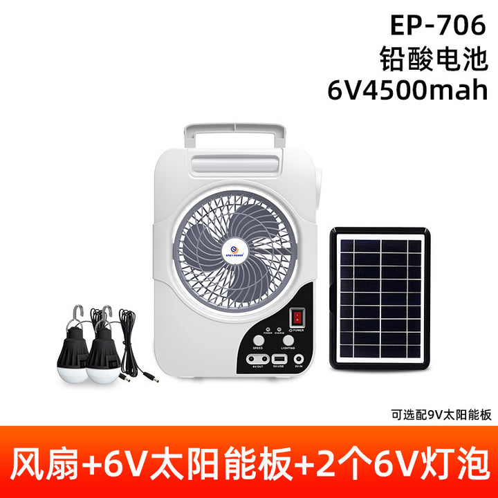 Unisex Portable Fan with Solar Panel Stornfield