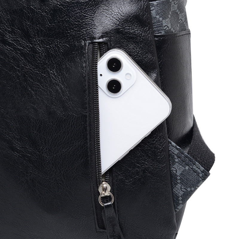 Durable Leather-Accented Daily Backpack Stornfield