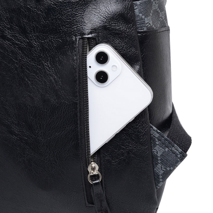 Durable Leather-Accented Daily Backpack Stornfield