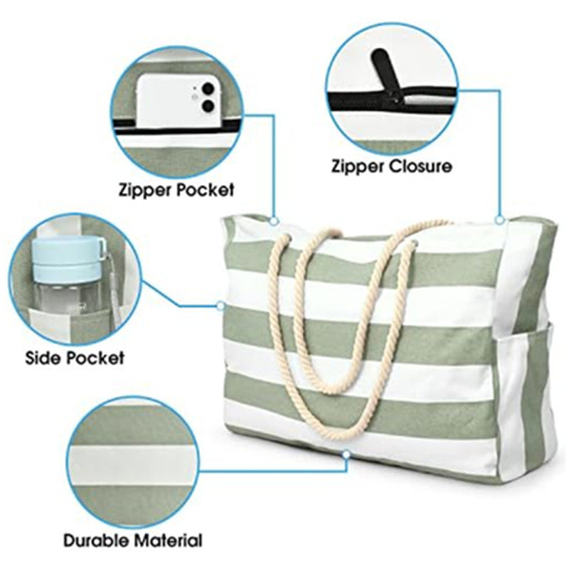 Beach bag with practical outer pocket Stornfield