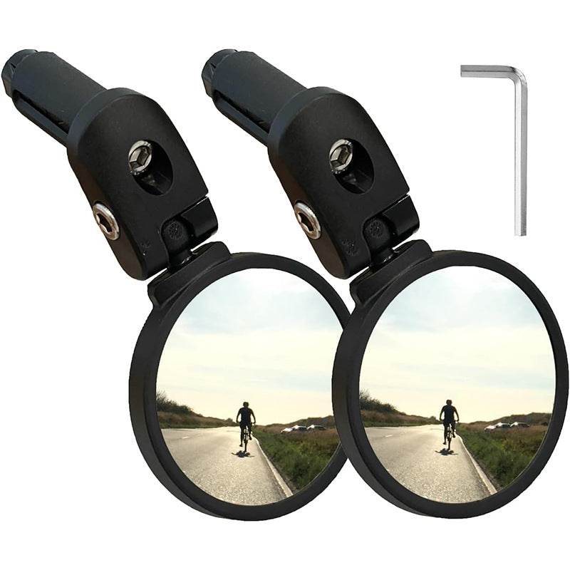 adjustable bicycle bar-end convex safety mirrors with full swivel and anti-glare glass Stornfield