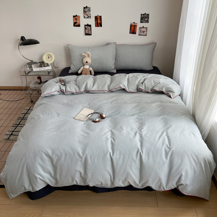Striped Soft Duvet Cover Set