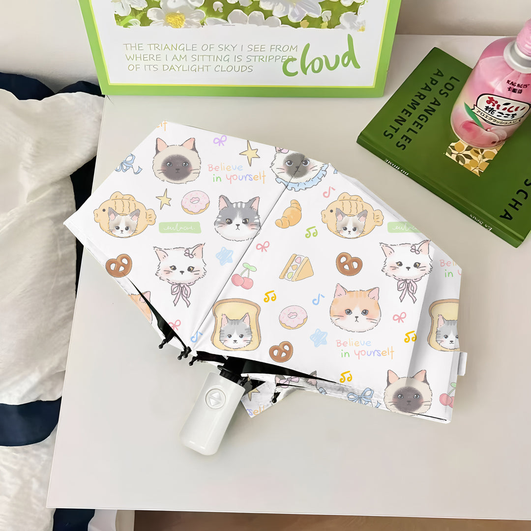 Women's umbrella with cute cat pattern Stornfield