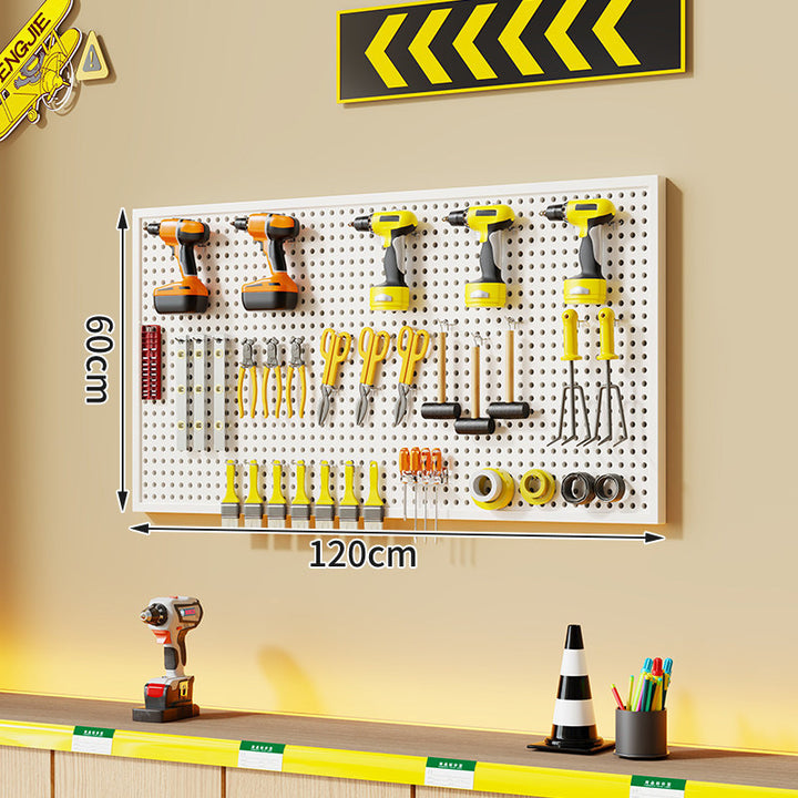 Large Rectangle Wall-Mounted Perforated Metal Pegboard Tool Storage Panel