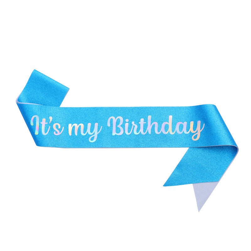 Ladies Festive Birthday Band with Glitter Design Stornfield