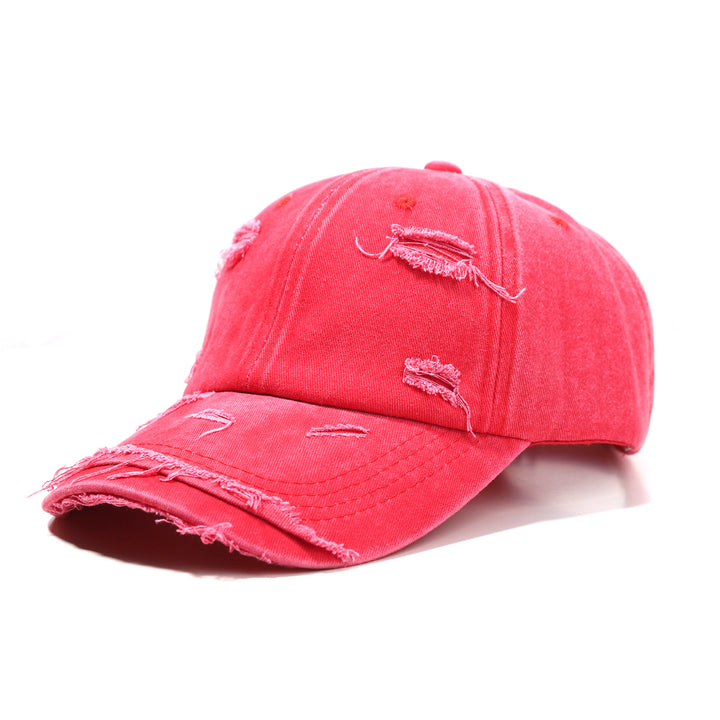 Women's washed baseball cap with destroyed look Stornfield
