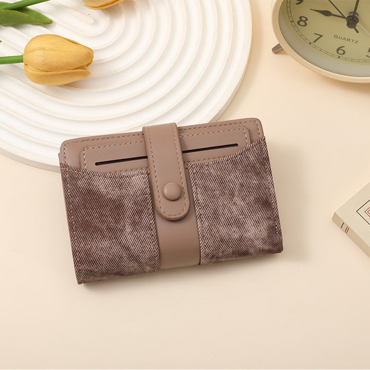 Textured Multi-Pocket Snap Closure Wallet Stornfield