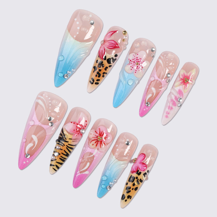 Artistic High-Quality Press-On Nail Set Stornfield