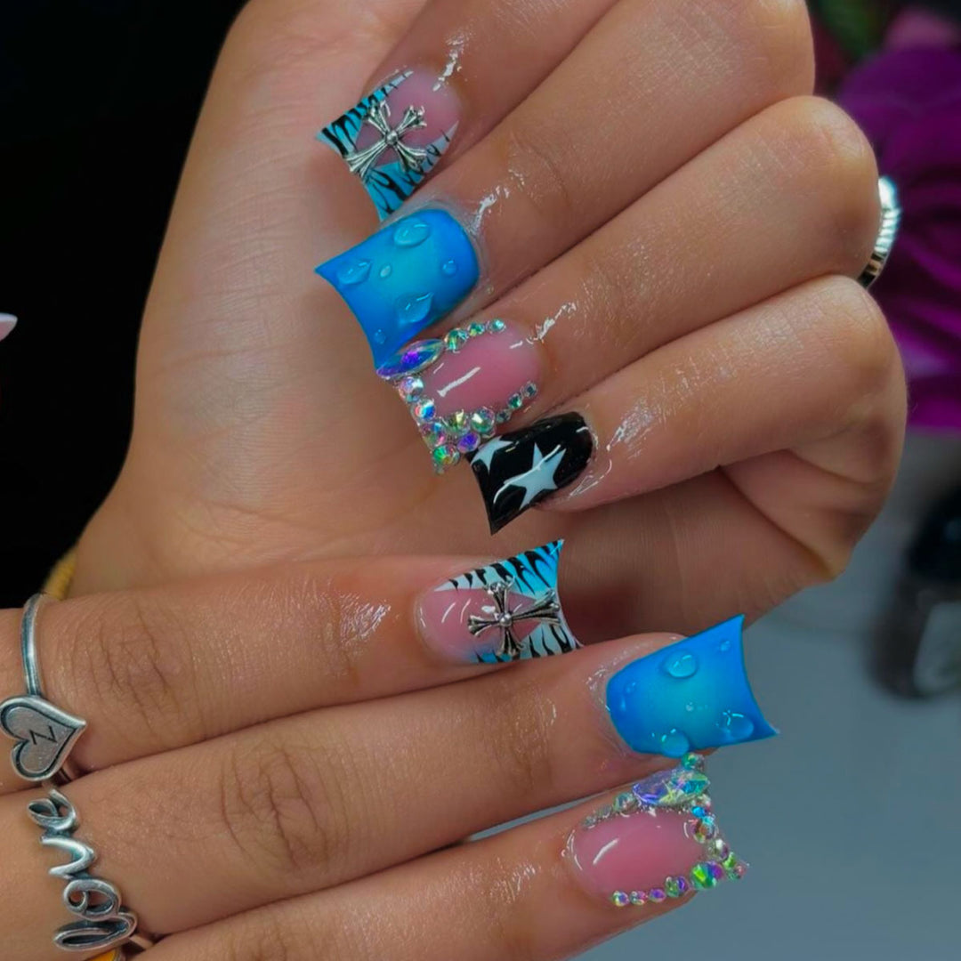 Creative Multi-Design Press-On Nails Stornfield