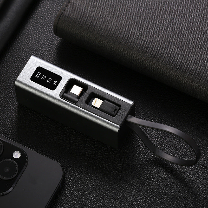 Multifunctional charger with integrated USB cable and LED display Stornfield