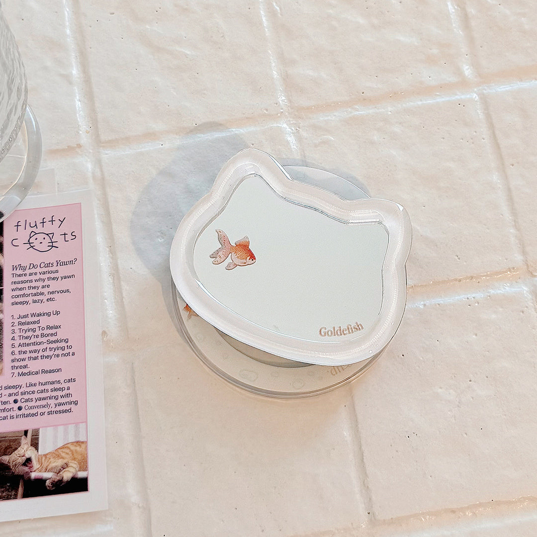 Romantic ceramic coaster with cat motif Stornfield