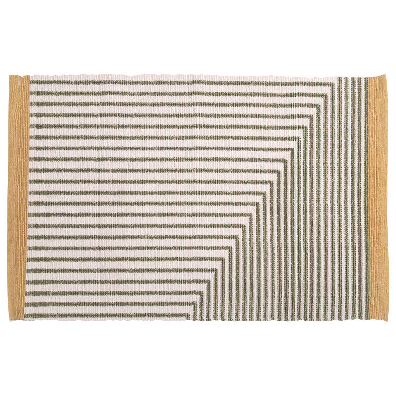Flat-woven kilim rug with geometric ethnic pattern