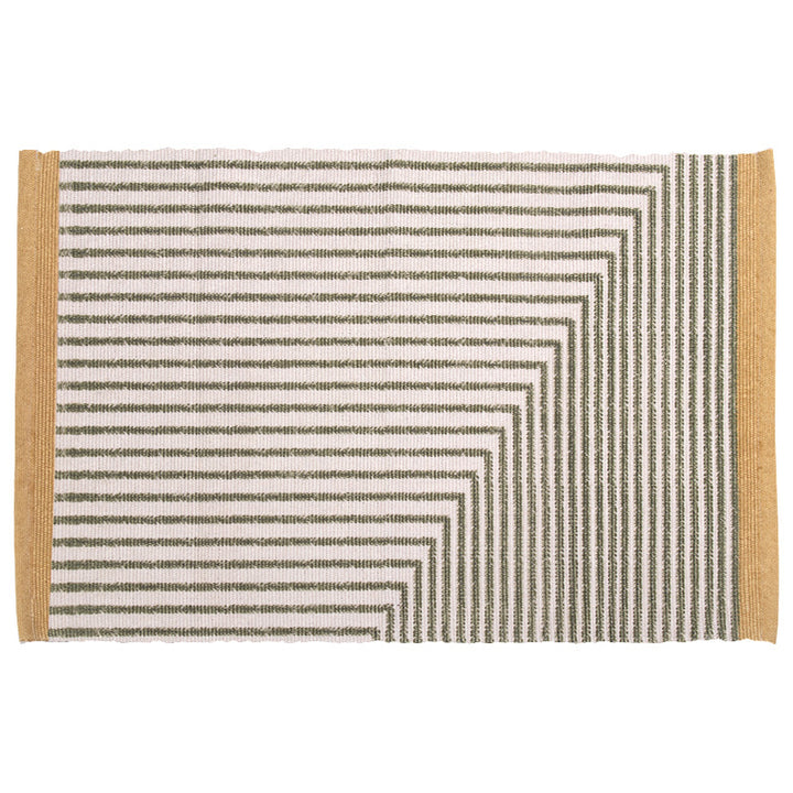 Flat-woven kilim rug with geometric ethnic pattern