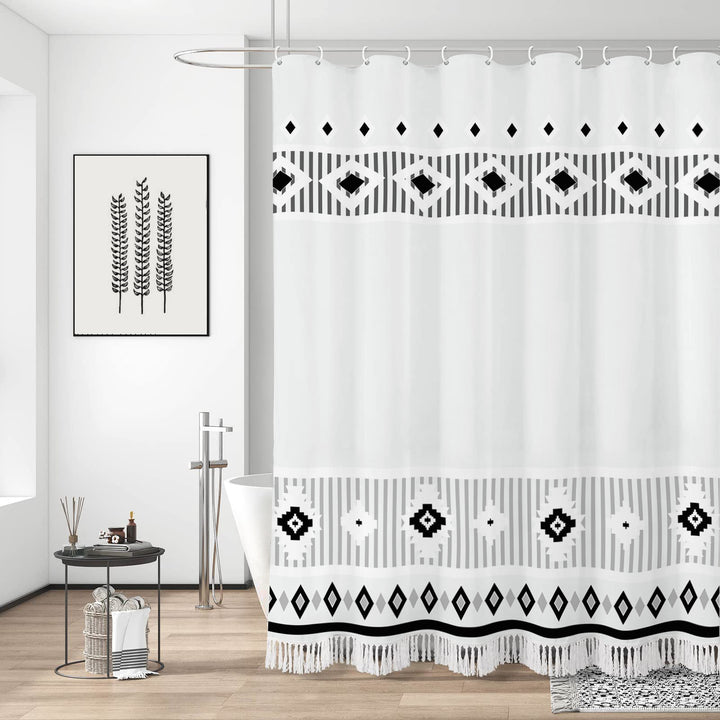 Artisan Stripe Shower Curtain Stornfield